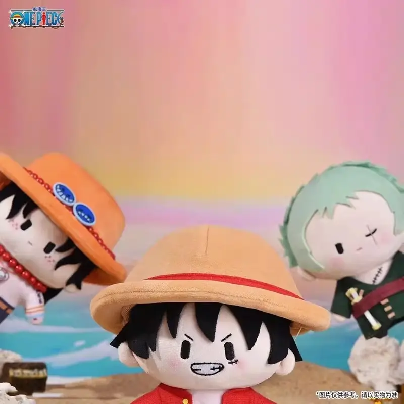 15cm ONE PIECE Luffy Plush Doll Roronoa Zoro Anime Cartoon Couples Bag Pendant Bedroom Decoration Ornaments Collection Toy Gifts