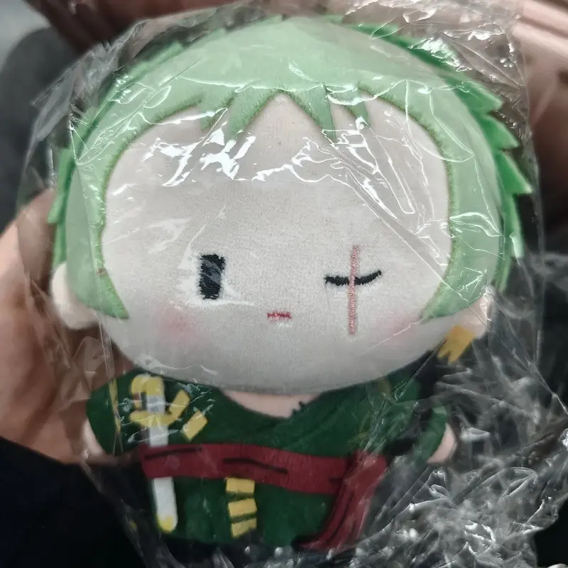 15cm ONE PIECE Luffy Plush Doll Roronoa Zoro Anime Cartoon Couples Bag Pendant Bedroom Decoration Ornaments Collection Toy Gifts