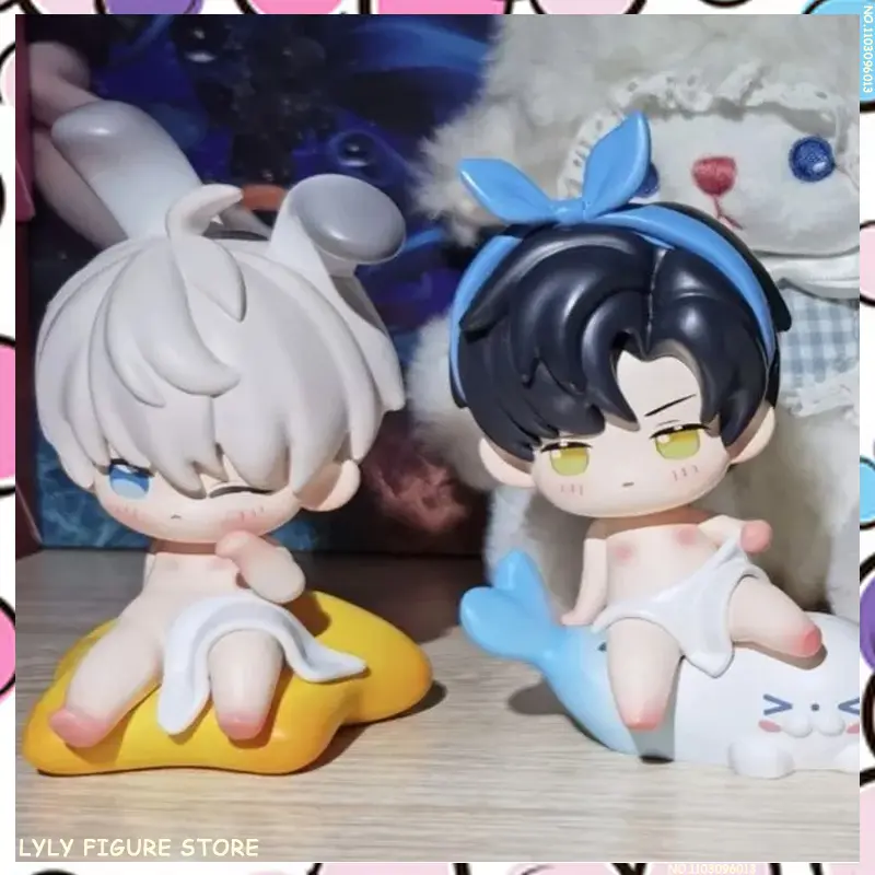 In Stock Love and Deepspace Anime Figure Bath Towel Series Sylus Rafayel Zayne Xavier Cute Pvc Model Collection Gifts