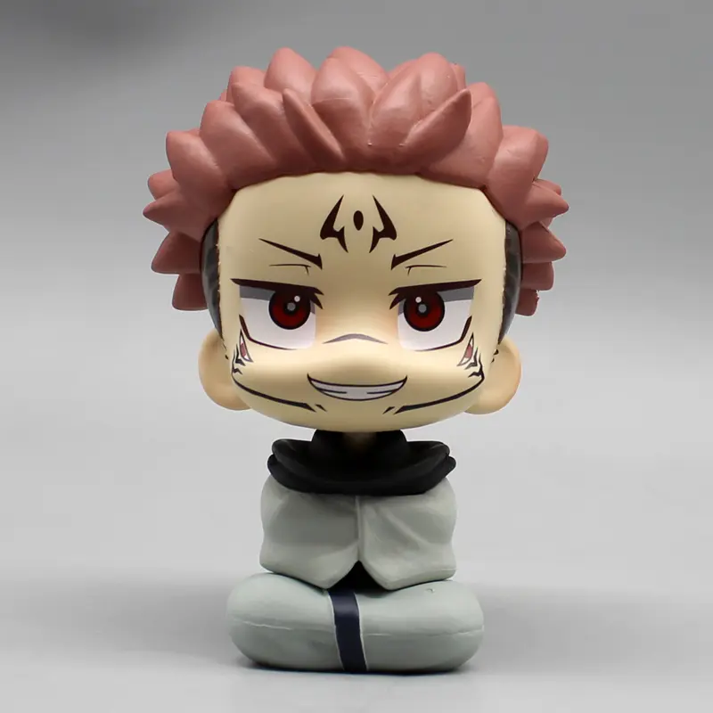 Anime Kawaii Fushiguro Lookup Ryomen Sukuna Toy Gojo Jujutsu Kaisen Mini Figures Geto Suguru Sitting Figure PVC Collection Dolls
