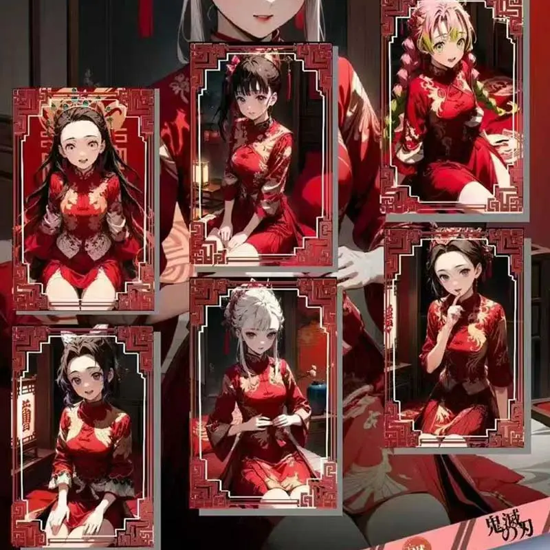 Block Cultural Creation Wholesales Demon Slayer Collection Cards Booster Box Acrylic Paper Kids Playing Cards Tables Games