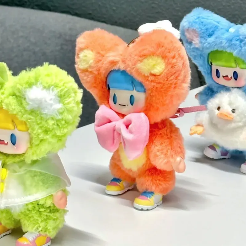 Adou Colorful Life Series Blind Box Plush Doll Fluffy Backpack Pendant Collection Surprise Mystery Box Model Toy Customized Gift