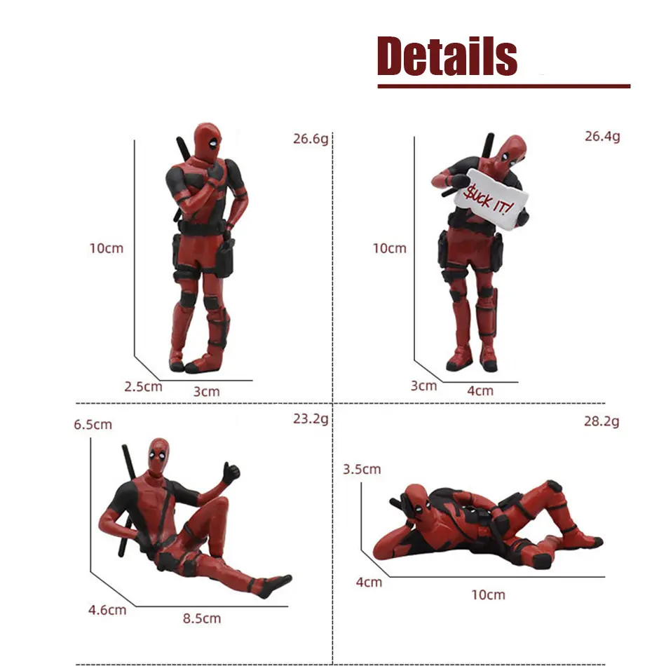 Anime Deadpool 2 Action Figure Sitting lying Posture Model Anime X-Men Mini Doll Decoration Collection Figurine Gifts