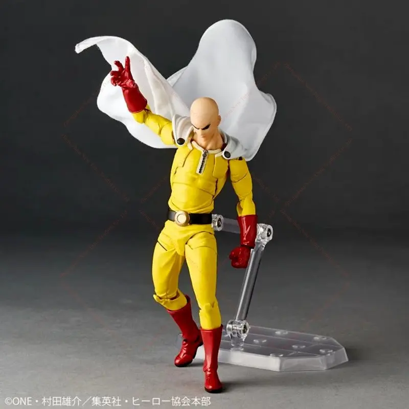 Original Kaiyodo One Punch Man Saitama Amazing Yamaguchi Revoltech Saitama In Stock Anime Action Collection Figures Model Toys