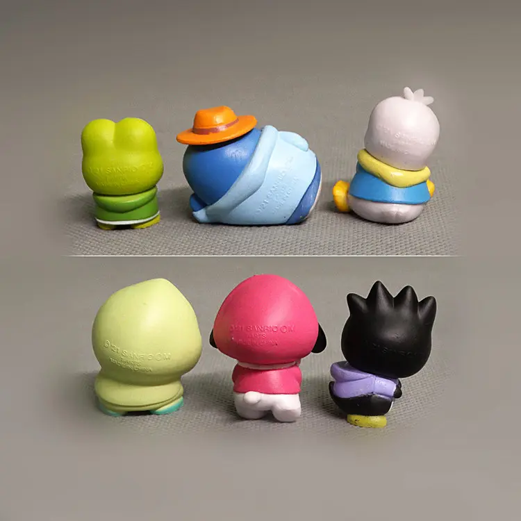 Sanrio Cartoon Model Pachacco XO Penguin Keroppi Anime Figure Figurines Collection Kawaii Doll Children Gifts Decoration Toys