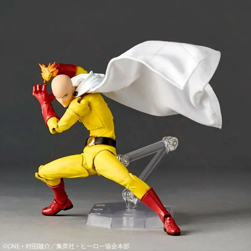 Original Kaiyodo One Punch Man Saitama Amazing Yamaguchi Revoltech Saitama In Stock Anime Action Collection Figures Model Toys
