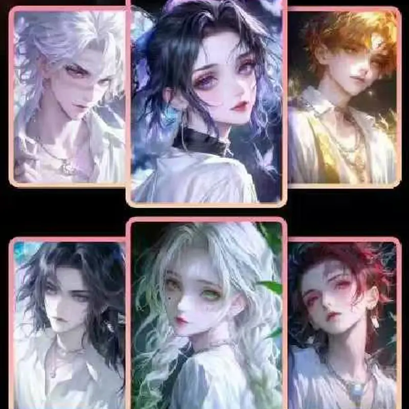 Wholesales Demon Slayer Anime Cards Acrylic Character Collection Card Tanjirou Kamado Nezuko Gifts Playing Cards Party Games