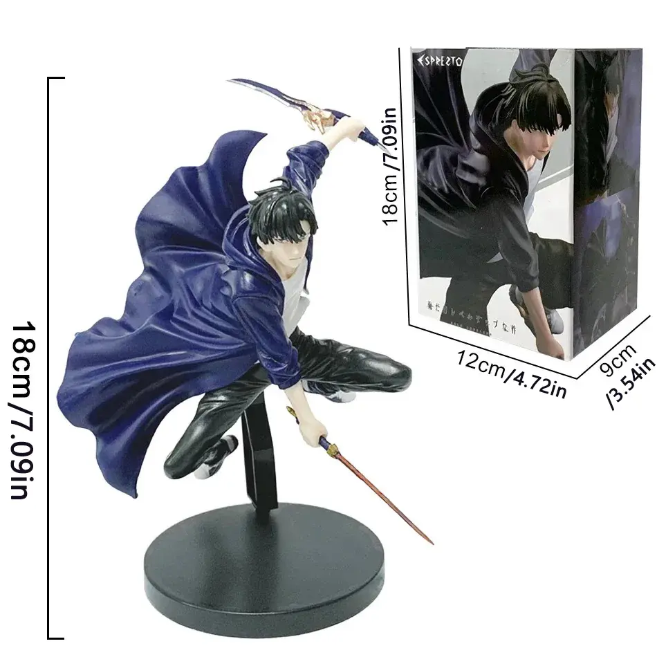 Solo Leveling Shadow King Figure Sung Jinwoo Cheng Xiaoyu Handheld Model Desktop Ornament Action Figure Anime Collection Gift