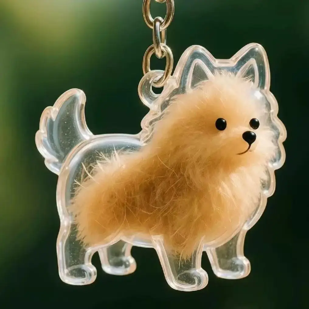 Cute Pendant Dog Cat Hair Collection Storage Box Bag Charm Pet Pendant Transparent Hair Storage Capsule Dog Cat Souvenirs Gift