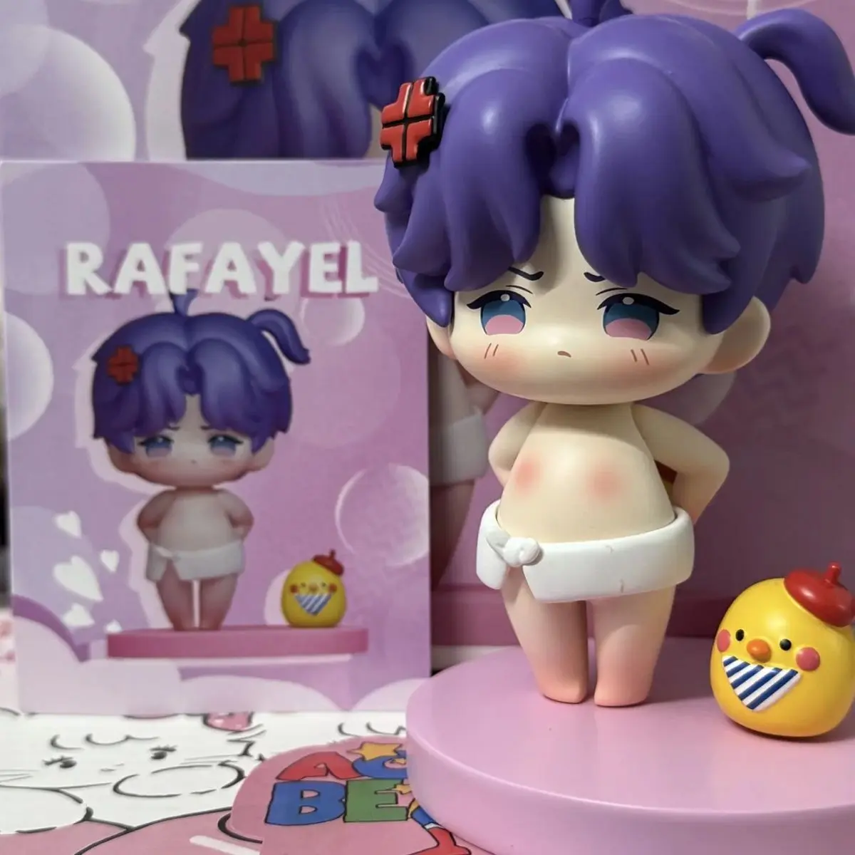 Love And Deepspace Anime Figure Bath Towel Series Sylus Rafayel Zayne Xavier Cute Pvc Model Doll Collection Room Desk Toys Gifts