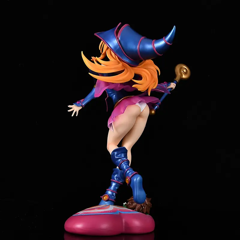28cm Dark Magician Girl Figure Yu-Gi-Oh!  Figures Anime Figurine Pvc Action Statue Model Doll Collection Room Decora Desk Gifts