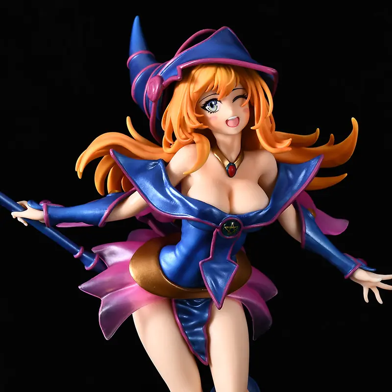 28cm Dark Magician Girl Figure Yu-Gi-Oh!  Figures Anime Figurine Pvc Action Statue Model Doll Collection Room Decora Desk Gifts