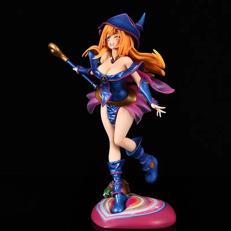 28cm Dark Magician Girl Figure Yu-Gi-Oh!  Figures Anime Figurine Pvc Action Statue Model Doll Collection Room Decora Desk Gifts