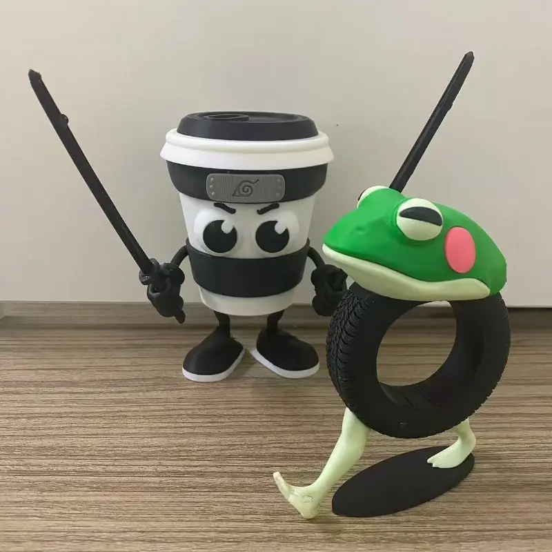 Cappuccino Assassin Figure Italian Brainrot Action Figureine Cartoon Tung Tung Tung Sahur Collection Room Decora Desk Toys Gifts