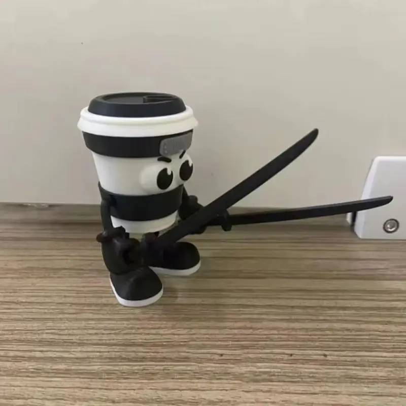 Cappuccino Assassin Figure Italian Brainrot Action Figureine Cartoon Tung Tung Tung Sahur Collection Room Decora Desk Toys Gifts