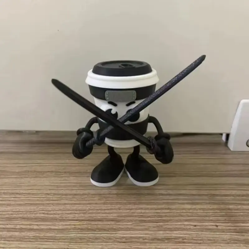 Cappuccino Assassin Figure Italian Brainrot Action Figureine Cartoon Tung Tung Tung Sahur Collection Room Decora Desk Toys Gifts