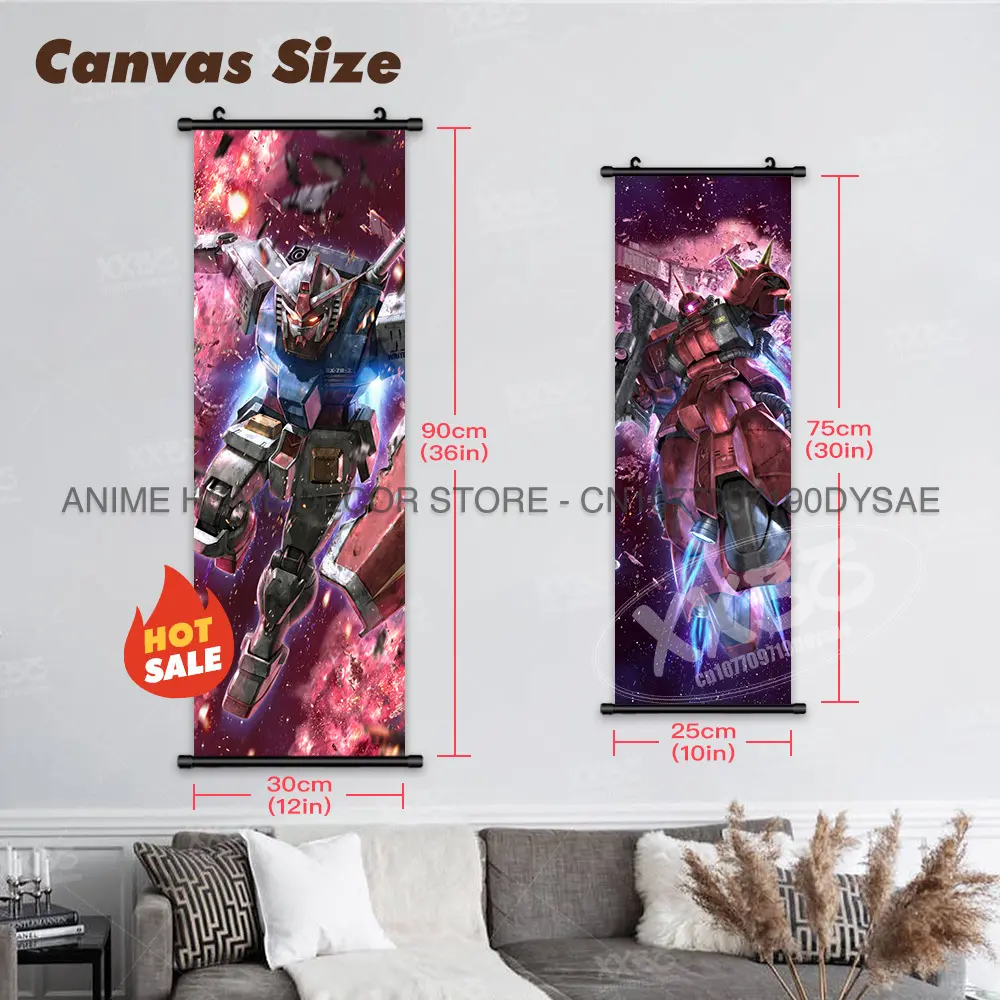 Gundam Poster Scroll Wall Freedom Decor Home Destiny Picture Art Pulse Hanging Anime Painting Justice Wallpaper Mobile Suit ZAKU