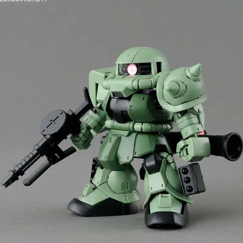Sdcs Green Zaku Ii Model Mecha Assembly Kit Mini Robot Toy Assembly Movable Action Statue Collection Anime Room Decora Desk Gift