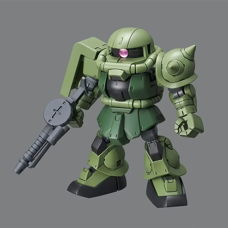 Sdcs Green Zaku Ii Model Mecha Assembly Kit Mini Robot Toy Assembly Movable Action Statue Collection Anime Room Decora Desk Gift