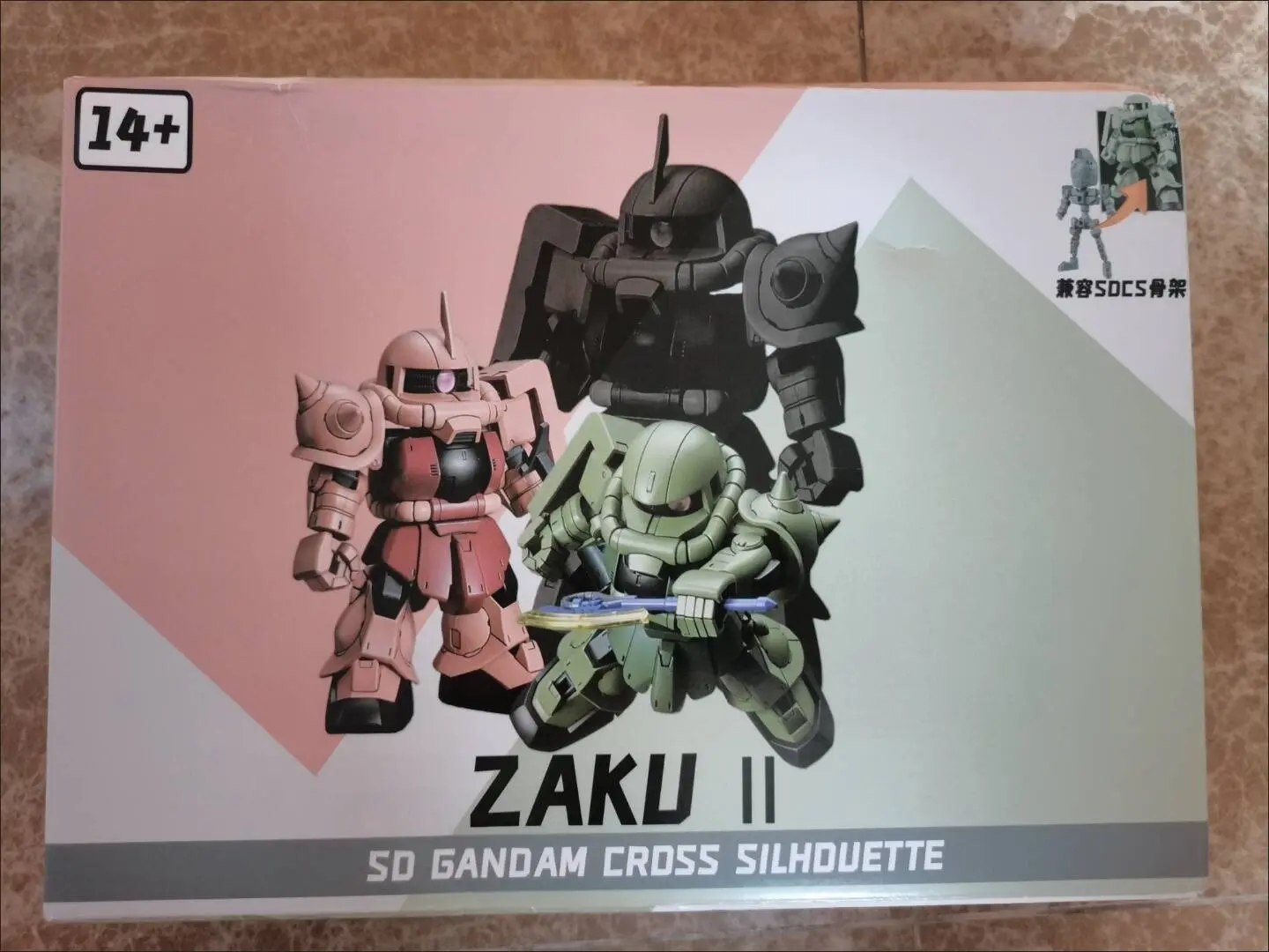 Sdcs Green Zaku Ii Model Mecha Assembly Kit Mini Robot Toy Assembly Movable Action Statue Collection Anime Room Decora Desk Gift