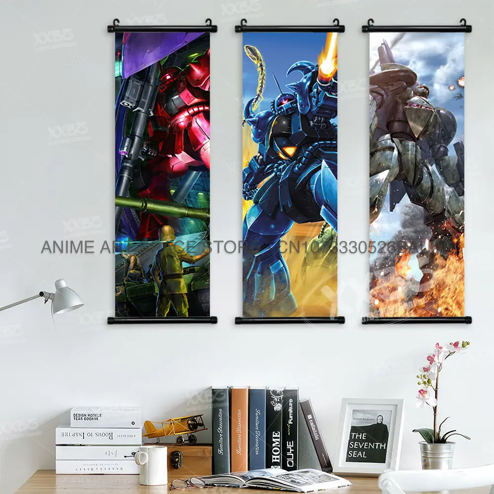 Gundam Hanging Painting Freedom Anime Poster Destiny Scroll Picture Pulse Wall Art Justice Home Decor Mobile Suit ZAKU Wallpaper