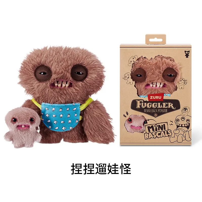 New Fuggler Tooth Monster Plush Doll Toy Cartoon Cute Funny Screaming Monster Doll Series Decoration Collect Children Toys Gifts