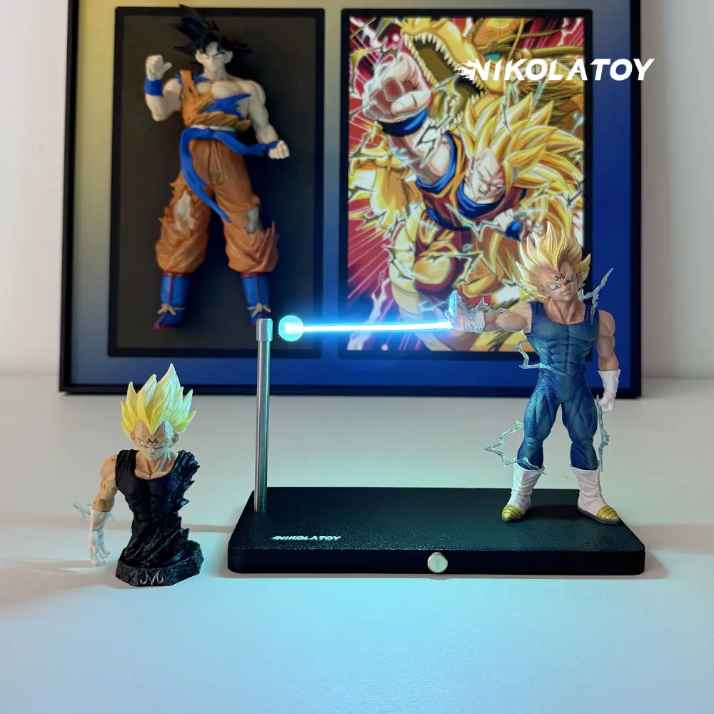 Dragon Ball Vegeta Wave Magnetic Night Light Lamp Kamehameha Creative Desk Decoration Model Ornament Anime Peripheral Toys Gifts