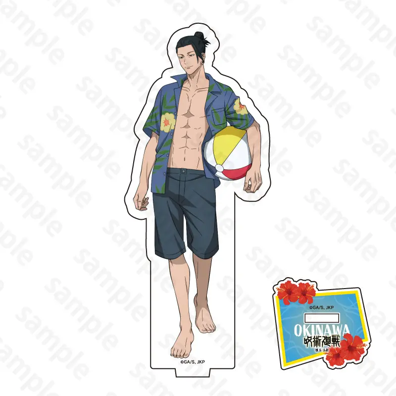Jujutsu Kaisen: Kaigyoku Beach Acrylic Stand Amanai Riko Bikini Figure Desk Ornaments Satoru Gojo Accessory Kento Nanami  Toys