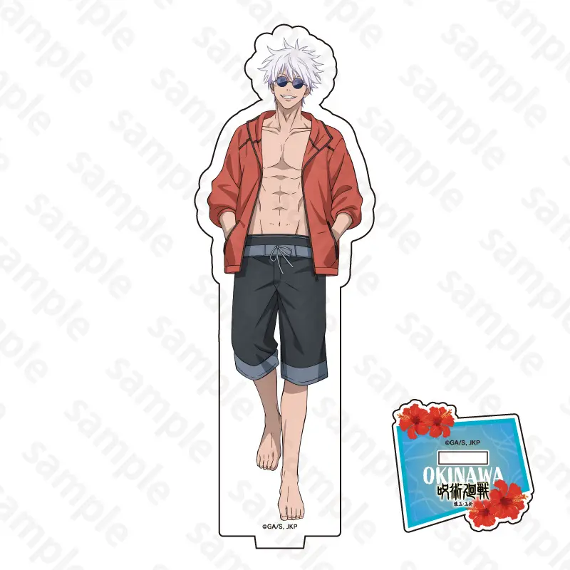 Jujutsu Kaisen: Kaigyoku Beach Acrylic Stand Amanai Riko Bikini Figure Desk Ornaments Satoru Gojo Accessory Kento Nanami  Toys
