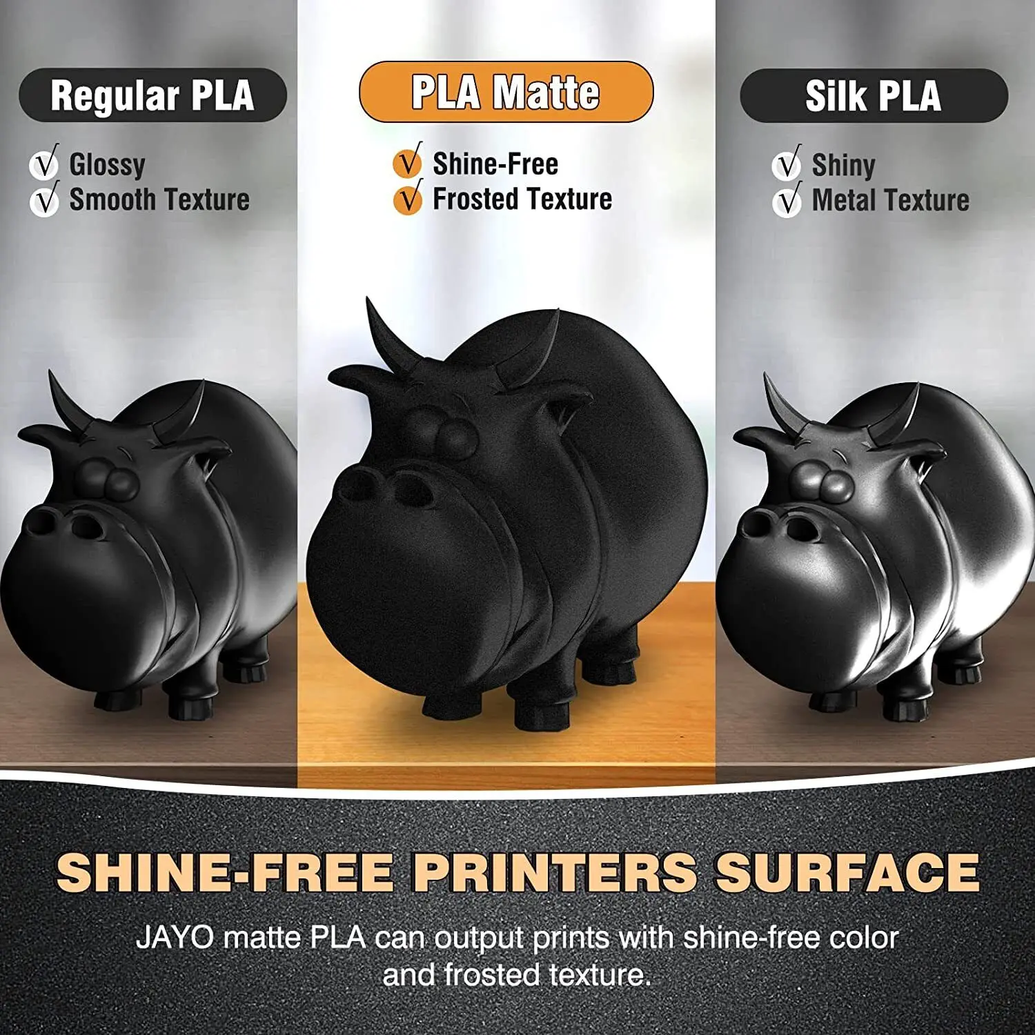 JAYO 3D Printer PLA/PLA Meta/PETG/PLA PLUS/PLA Matte Filament 1.75mm 10 Rolls 3D Printing Materials for 3D Printer&3D Pen