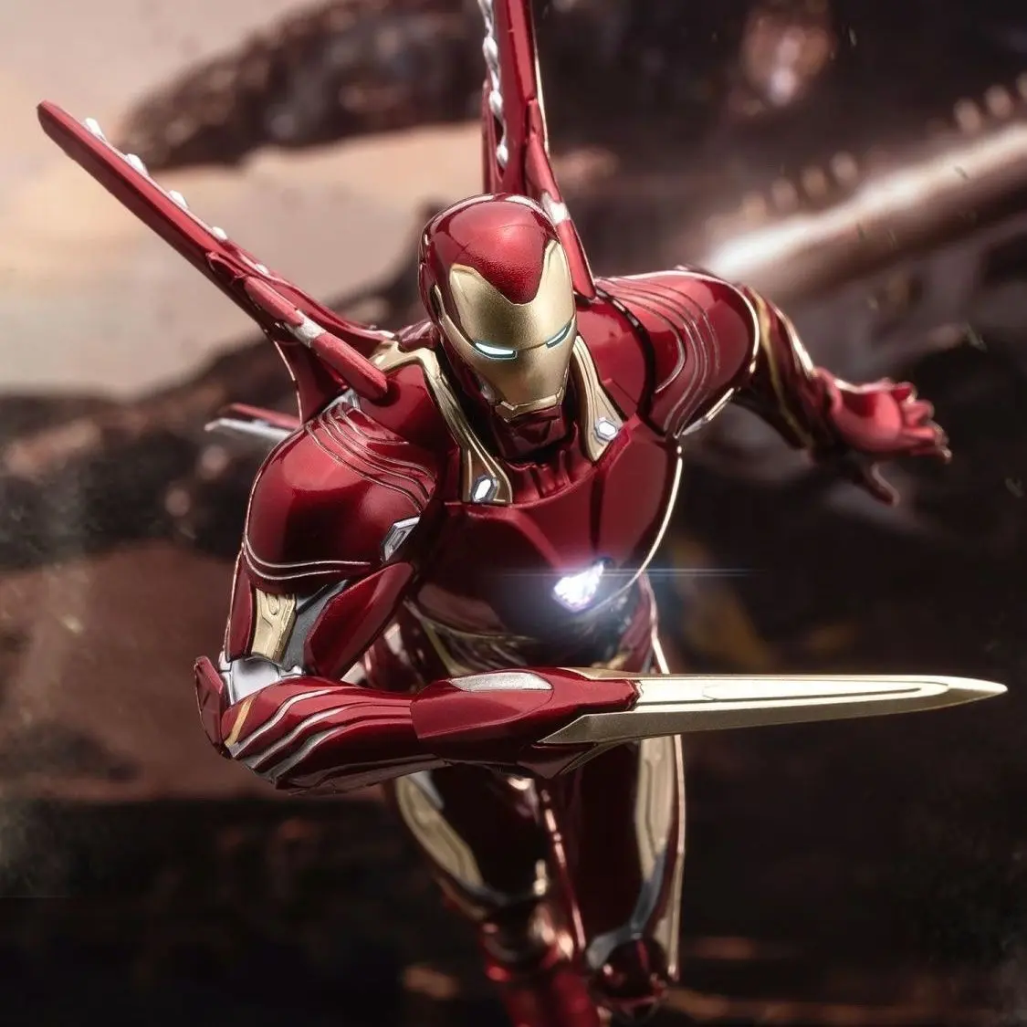 In Stock Iron Man Figure Mk85 Mk50 Assembly Model Kit Iron Man Movable Action Figures Gk Statue Doll Collect Room Desk Toys Gift