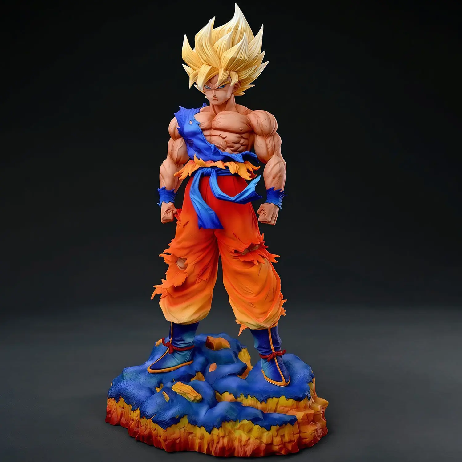 35cm Jt Dragon Ball Figure Son Goku Figures 2 Heads Goku Pvc Model Gk Statue Collectible Toys Doll Ornament Boys Birthday Gifts