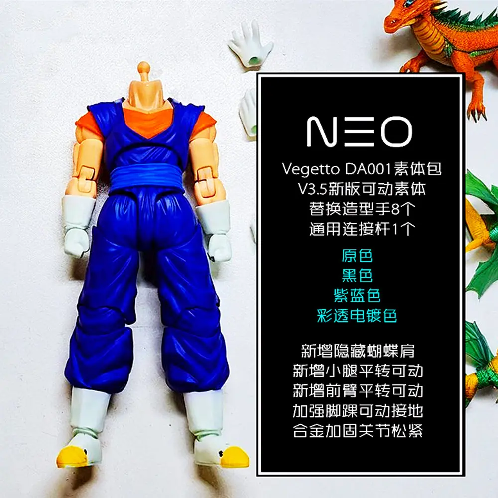 3.0 Neokong Studio Goku Ssj3 Figure Da001 Da002 Body Dragon Ball Shf Vegito Super Saiyan 3 Vegeto Action Figure Customized Gift