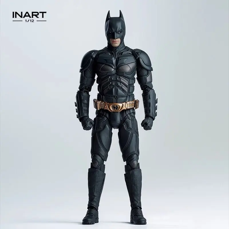Inart 1/12 Studio New Batman Figure Men Soldier Batman Christian Bale The Dark Knight Rises Eternal Fight Hero Action Figure Toy