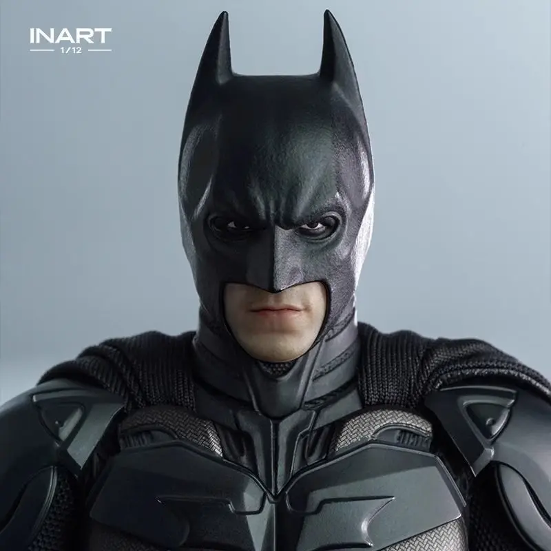 Inart 1/12 Studio New Batman Figure Men Soldier Batman Christian Bale The Dark Knight Rises Eternal Fight Hero Action Figure Toy