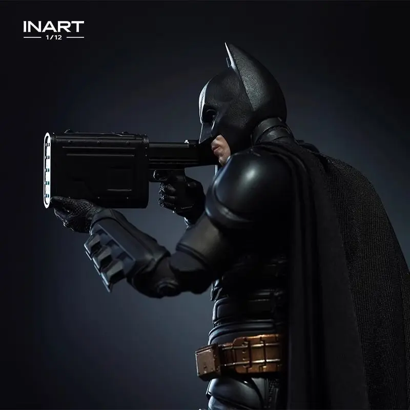 Inart 1/12 Studio New Batman Figure Men Soldier Batman Christian Bale The Dark Knight Rises Eternal Fight Hero Action Figure Toy