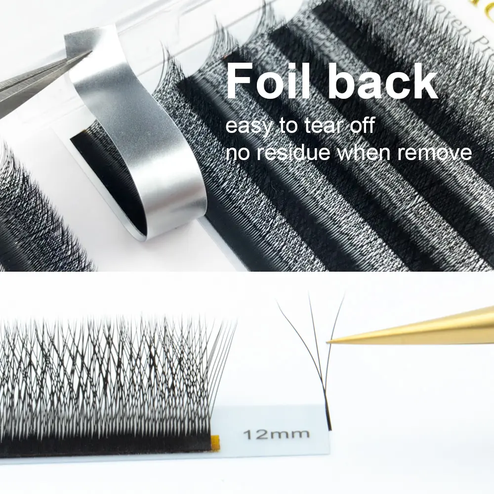 NAGARAKU 5cases 3D 4D 5D 6D W Shape Bloom Premade Fans Eyelashes Extensions Natural Soft Light Individual Lashes