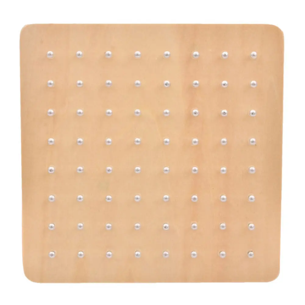 Wooden Geoboard Figures and Shapes Learning Toy with Pattern Cards and Rubber Bands Matrix 8x8/7x7 for Kids 3 Years Old and Up