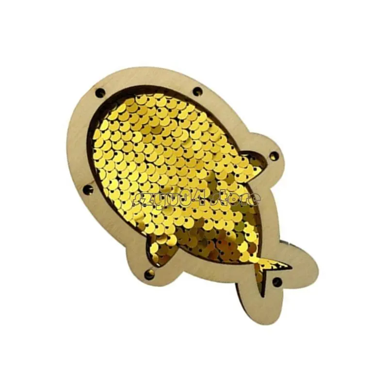 4X7D Sensory Activity Board Making Supply Sequins Fish for Observation Skill Improve
