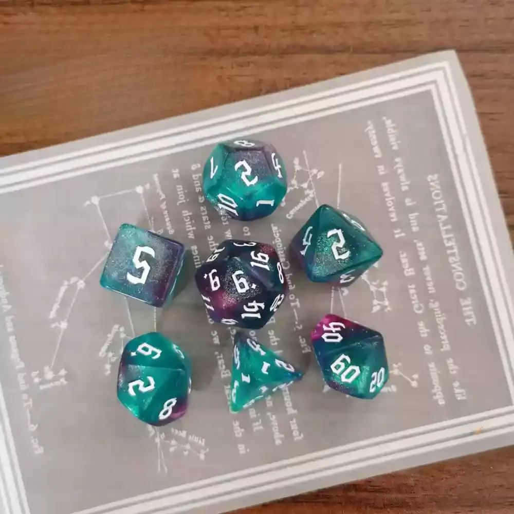 DND Dice 7pcs/lot Mixing Colors Multi-sided Dice Set for Role Playing Board Games Table Games DND RPG TRPG Games Polyhedral Dice