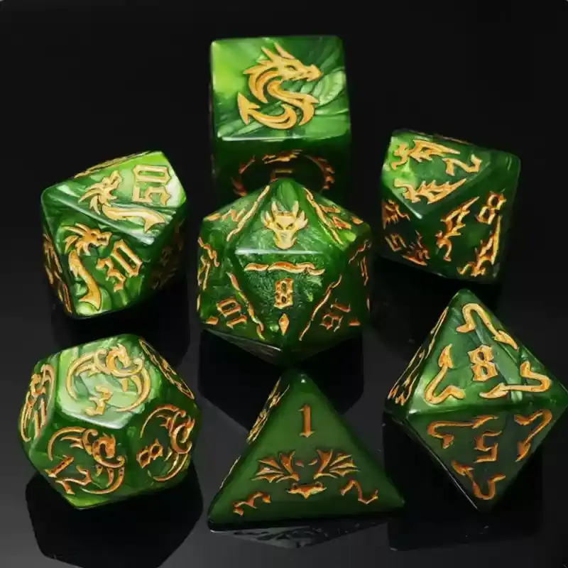 7pcs/lot Polyhedral Dice Double-Colors Table Game Dice Set for DND RPG D20 D12 D10 D8 D6 D4 Role Playing Board Game Digital Dice