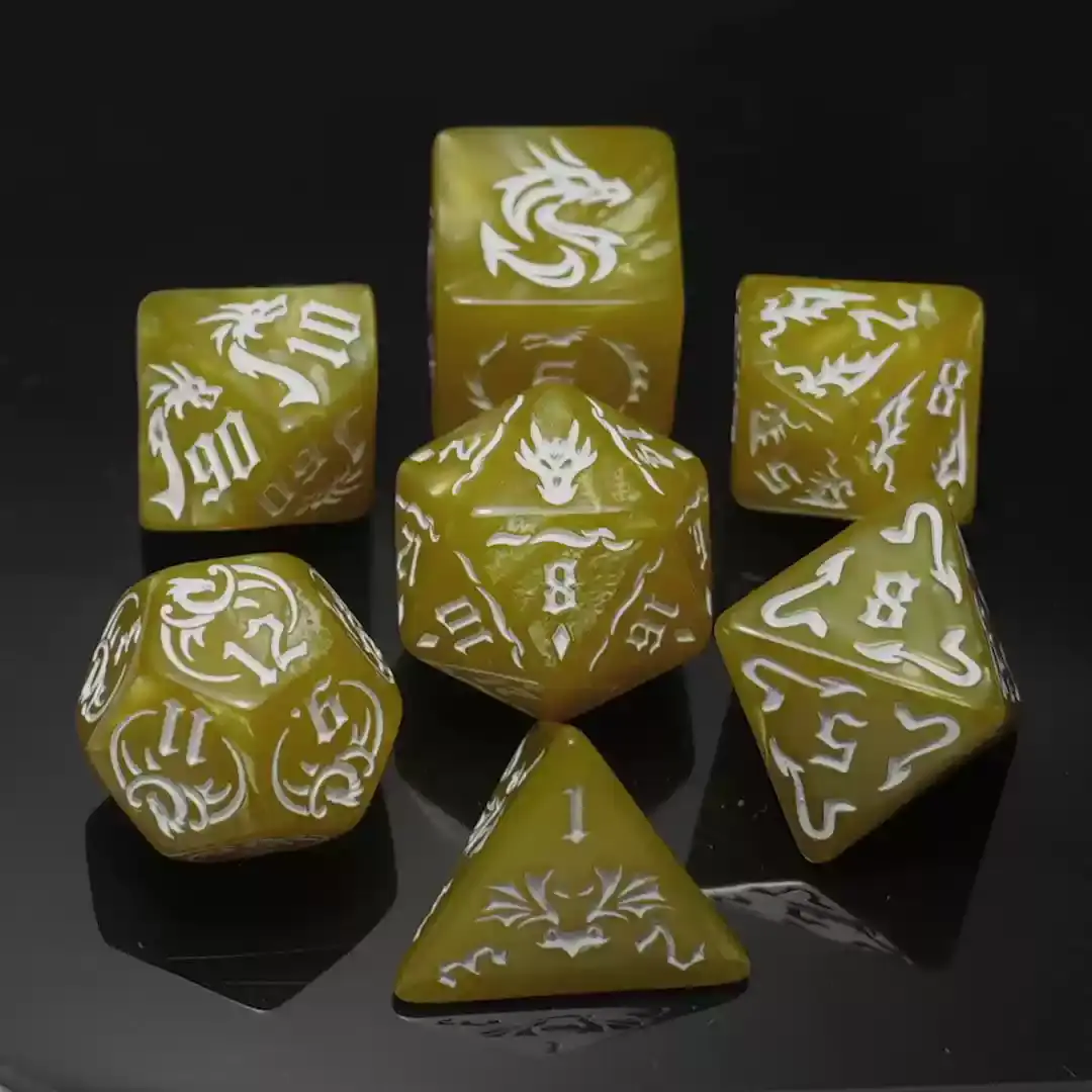 7pcs/lot Polyhedral Dice Double-Colors Table Game Dice Set for DND RPG D20 D12 D10 D8 D6 D4 Role Playing Board Game Digital Dice