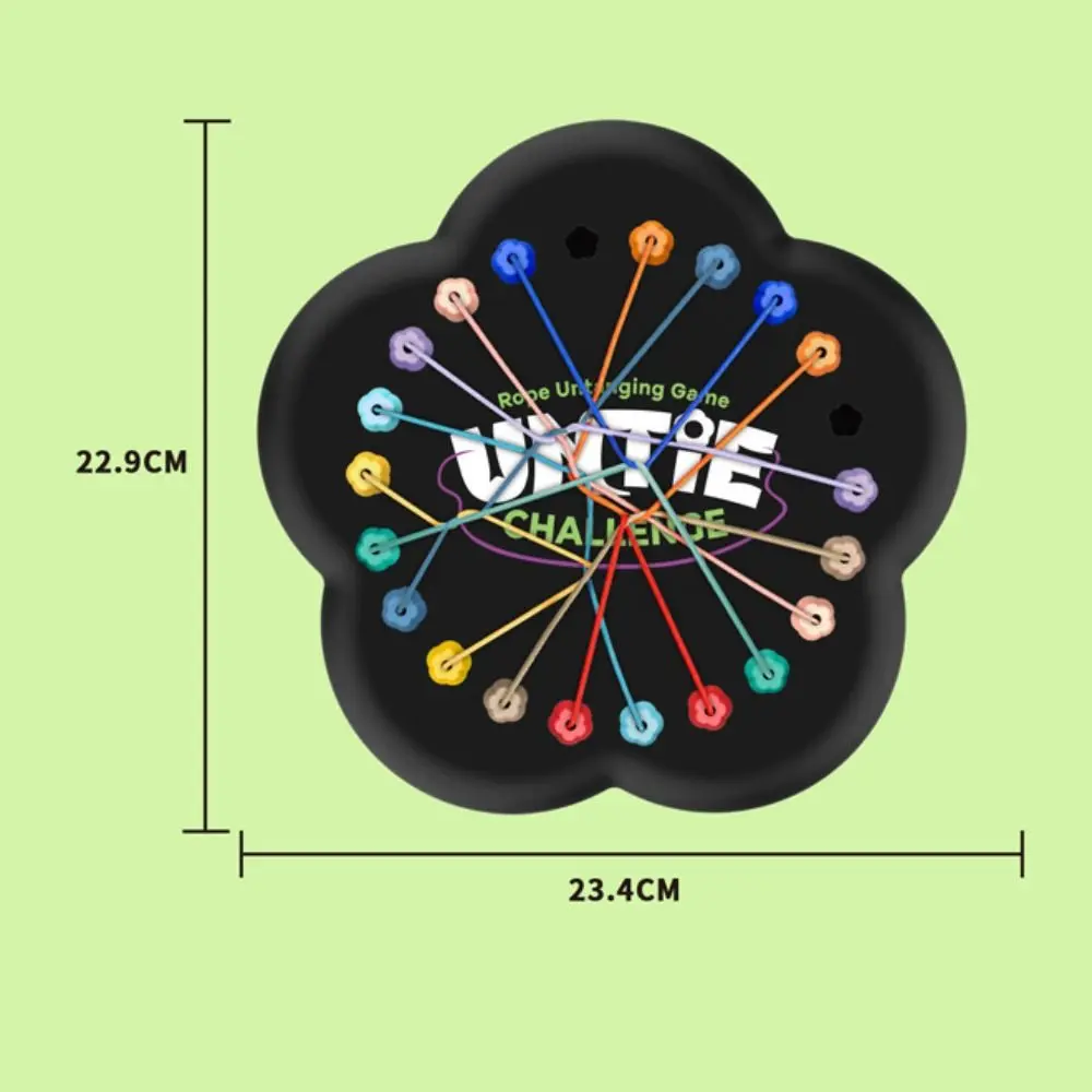 Logical Thinking Kid Rope Knots Game Challenge Color Twisted Connected Line Montessori Rope Untying Toy Stereoscopic Cartoon