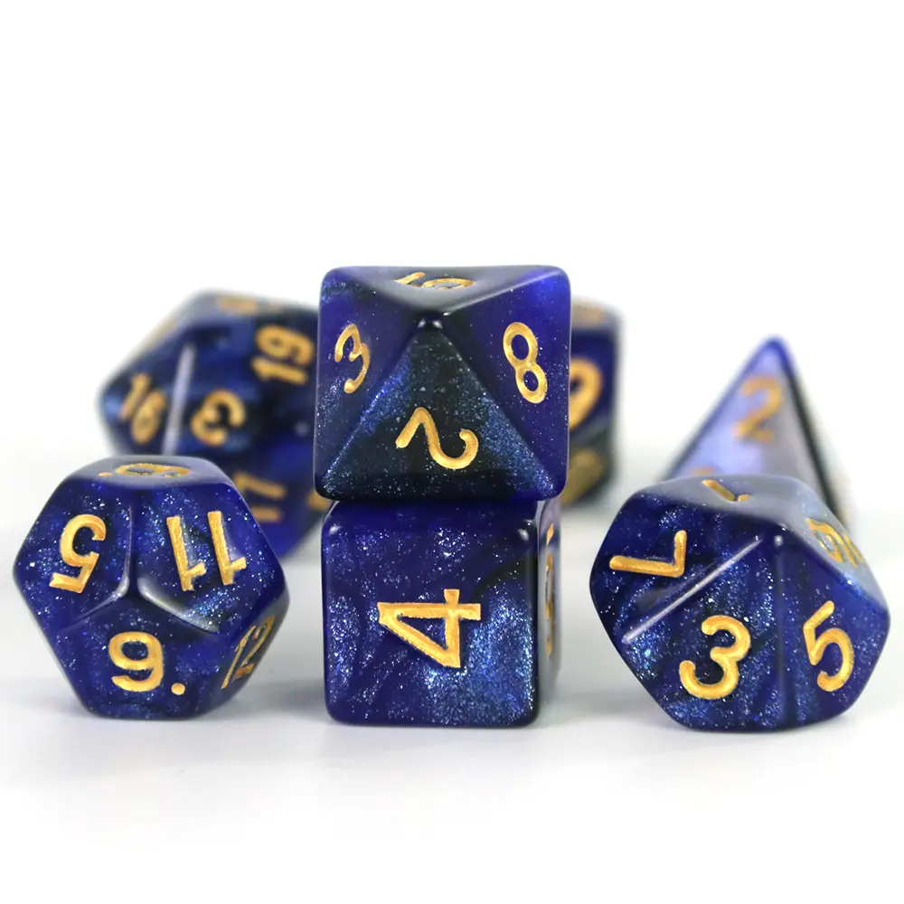 7pcs Polyhedral Dice Set DND Game Dice Entertainment Games Accessories for DND RPG Board Game