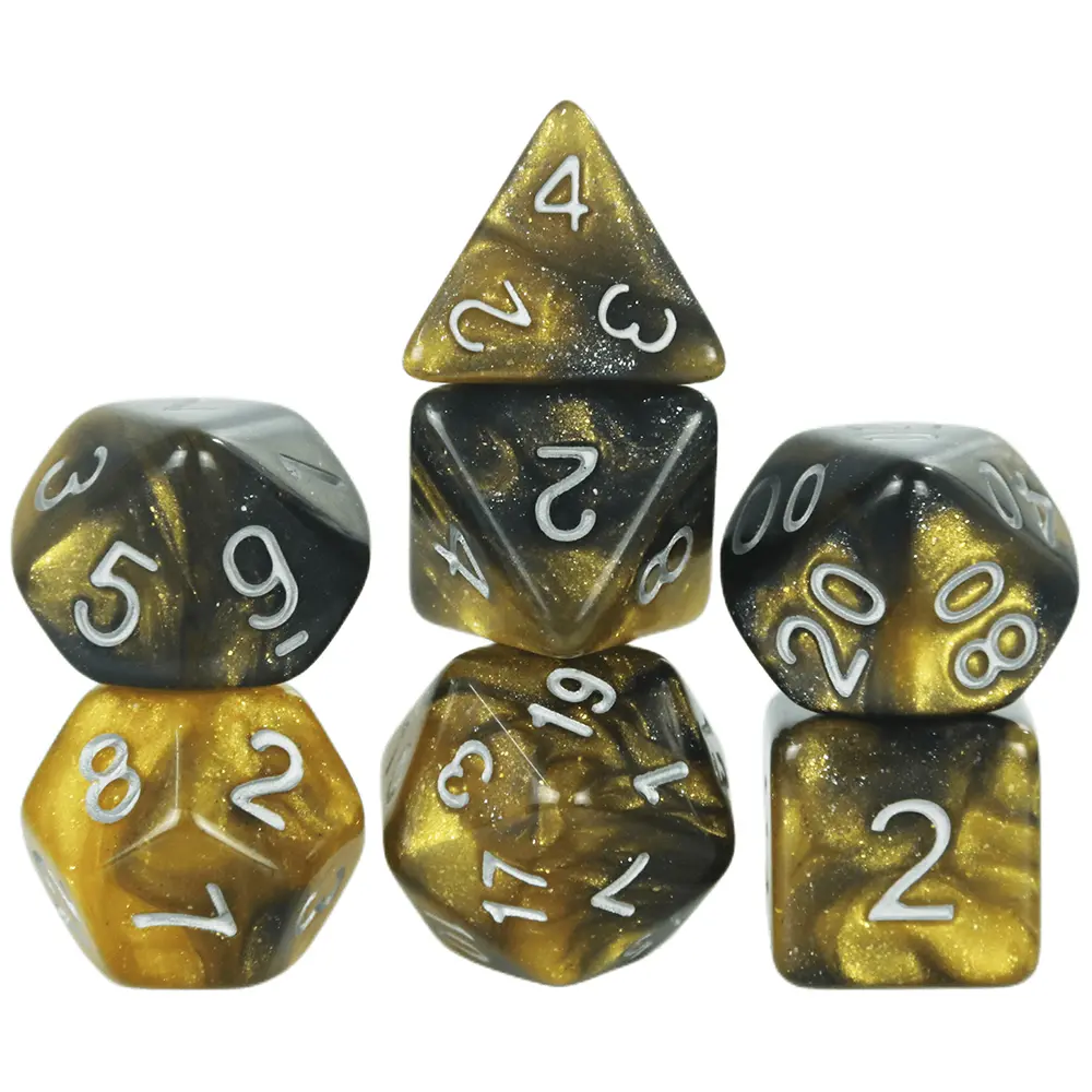 7pcs Polyhedral Dice Set DND Game Dice Entertainment Games Accessories for DND RPG Board Game