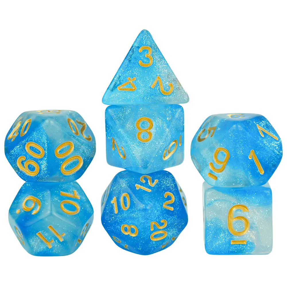 7pcs Polyhedral Dice Set DND Game Dice Entertainment Games Accessories for DND RPG Board Game