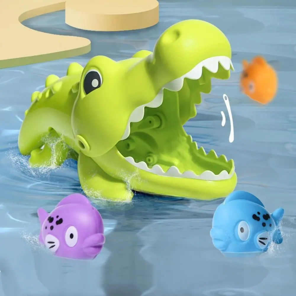 Big Crocodile Bathroom Bathing Toy Multiple Types Cartoon Water Playing Toys Eating Small Fish Fashion Crocodile Water Toy