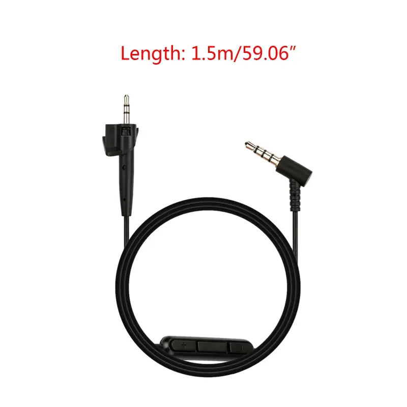 1.5m Audio Cable with Mics for Bose AE2 AE2i Headphone 3.5mm/2.5mm Replacement Stereo Cord Fidelity Sound Quality