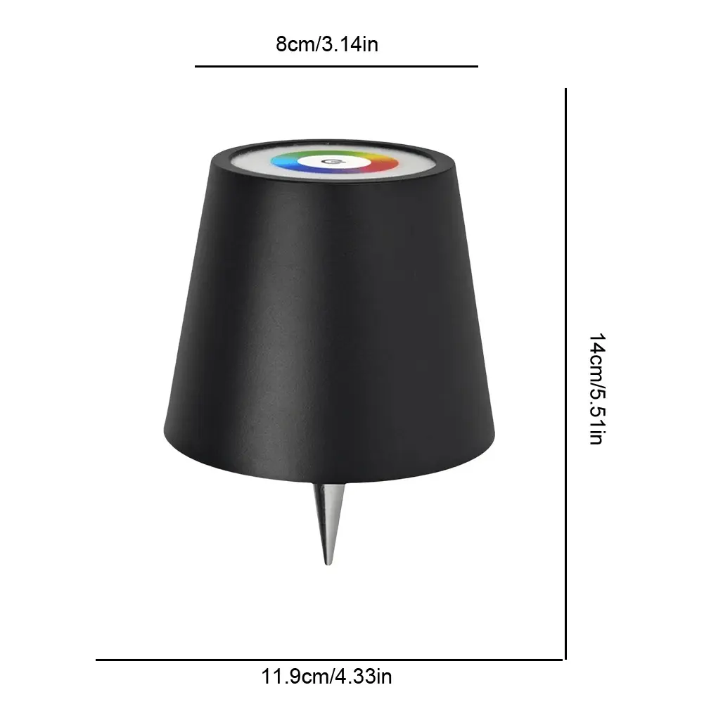 USB Rechargeable Wine Bottle LED Mood Lamp 2000mAh Touch Stepless Dimmer RGB 3 Color RGB White Cordless Pub Table Night Light