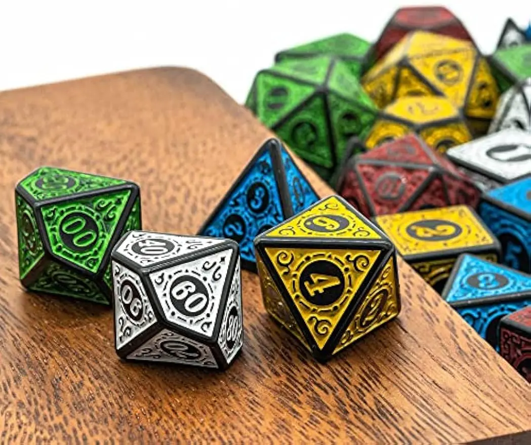 Polyhedral Dice Set (35pcs) with Leather Dice Bag, D&D Dice for Dungeons and Dragons, RPG, MTG Table Games